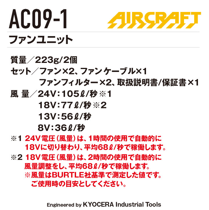 24V 長袖ブルゾン フルセット サイドファン 綿100 バッテリー ファン付 作業服 春夏 空調作業服 空調 人気 (AC2041＋AC09＋AC09-1) (即日出荷) bt-ac2041o-l | BURTLE | 13
