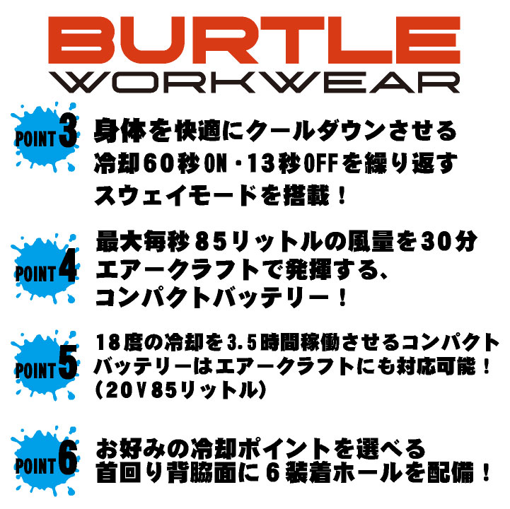バートル ペルチェベスト フルセット バッテリ...の詳細画像3
