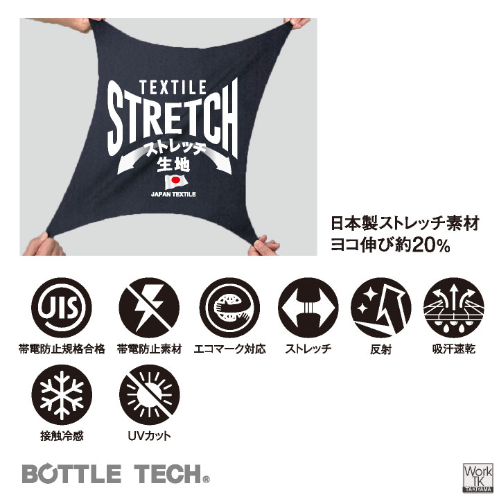 コーコス 半袖ブルゾン ストレッチ 薄手 接触冷感 ドライ 軽量 帯電防止 春夏 作業服 作業着 ジャンパー ジャケット メンズ レディース CO-COS cc-ae4050 | COーCOS | 15