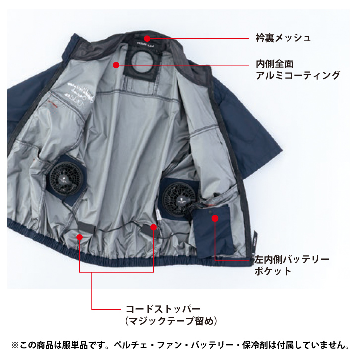 コーコス 半袖 ブルゾン 服単品 Dickies ディッキーズ VOLTCOOL 空調ウェア 空調ベスト ファン付きウェア 春夏 メンズ レディース カジュアル cc-d290-t 爆買 | COーCOS | 04