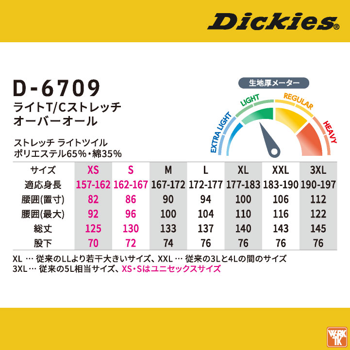 ディッキーズ オーバーオール サロペット Overalls ストレッチ 接触冷感 UVカット つなぎ ツナギ 作業着 バイク 整備 DIY 春夏 Dickies コーコス cc-d6709 | COーCOS | 07