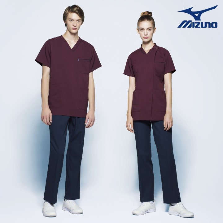 MIZUNO ミズノ スクラブ 接触冷感 涼しい ストレッチ 制電糸入り