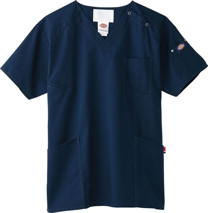 ディッキーズ スクラブ 白衣 手術衣 医療用 看護師 病院 クリニック 獣医 動物病院 整骨院 リハビリ 介護 メンズ レディース Dickies フォーク 半袖 fo-7045sc | Dickies | 02