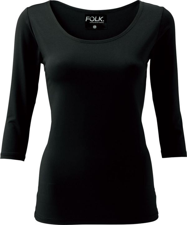 フォーク レディースカットソー スクラブ インナー アンダーウェア 裏起毛 ストレッチ インナーシャツ 年間 ネコポス 長袖 fo-9003 | ブランド登録なし | 01