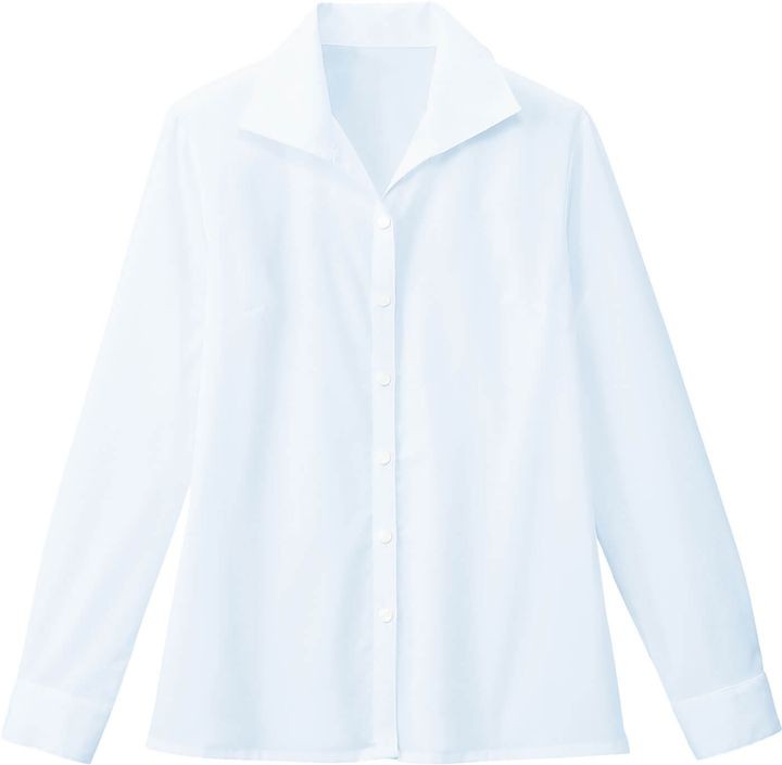 長袖ブラウス レディース イタリアンカラー 事務服 シャツ スーツ nouvo ヌーヴォ フォーク オフィスウェア フォーマルウェア 制服 fo-fb75529 | ブランド登録なし | 02