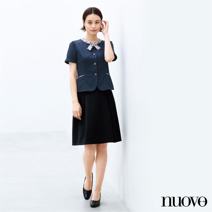 FOLK 脇ゴムソフトプリーツスカート 春夏素材 レディース 事務服