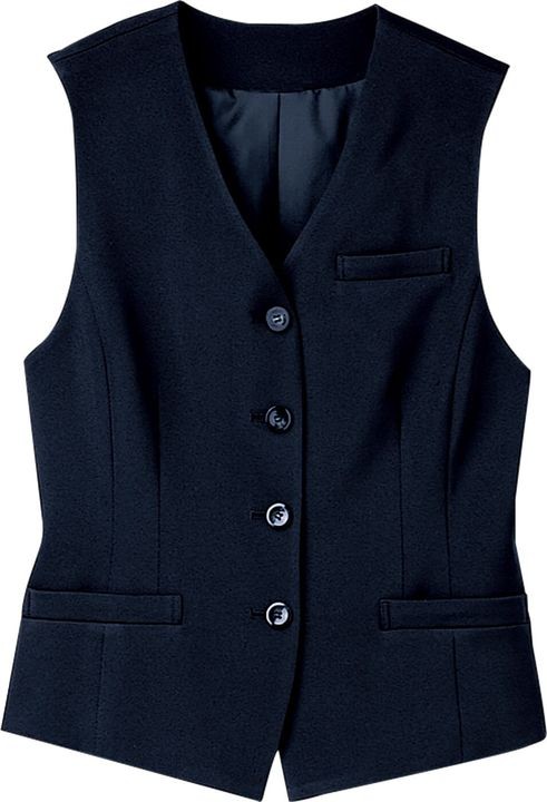 ベスト レディース シンプルシルエット 事務服 ジレ スーツ nouvo ヌーヴォ フォーク オフィスウェア 受付 フォーマルウェア 制服 fo-sv3005 | ブランド登録なし | 01