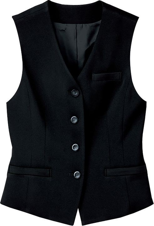 ベスト レディース シンプルシルエット 事務服 ジレ スーツ nouvo ヌーヴォ フォーク オフィスウェア 受付 フォーマルウェア 制服 fo-sv3005 | ブランド登録なし | 02