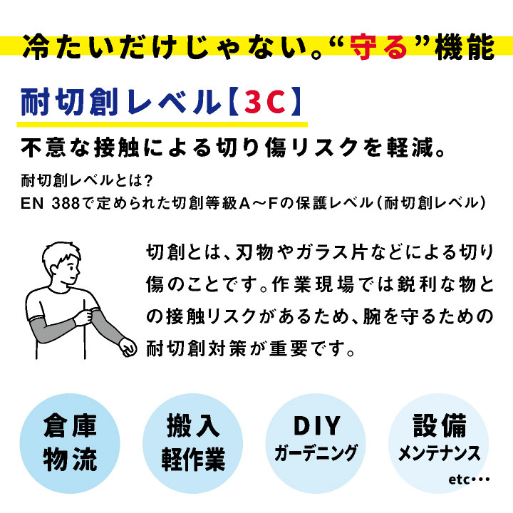 [即日出荷] 福徳産業 アームカバー 20cm 接触冷感 耐切創 冷感グッズ 暑さ対策 熱中症対策 ツヌーガ 酷暑対策 作業用アームカバー 小物 春夏 [ネコポス] fs-1770 | ブランド登録なし | 04