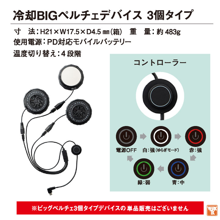 I'Z FRONTIER アイズフロンティア ペルチェベスト フルセット