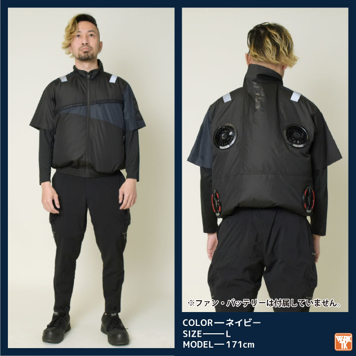 クロダルマ（KURODARUMA） 半袖 服単品 4ツ穴 4ファン 半袖ブルゾン 遮