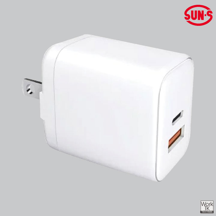 サンエス 急速充電 ACアダプター コンセント スマホ充電 モバイルバッテリー充電 USB充電器 2台充電 PD対応 RD9641 RD9243 SUN-S ss-rd9698 爆買 | ブランド登録なし | 02