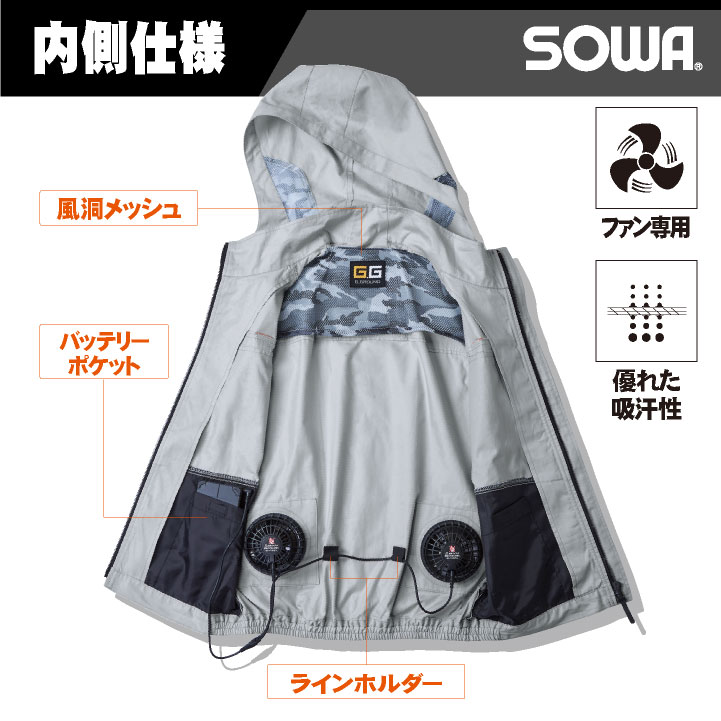SOWA（ソーワ） 空調ベストフルセット 空調作業服 春夏 メンズ