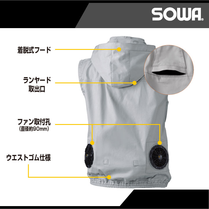 SOWA（ソーワ） 空調ベストフルセット 空調作業服 春夏 メンズ