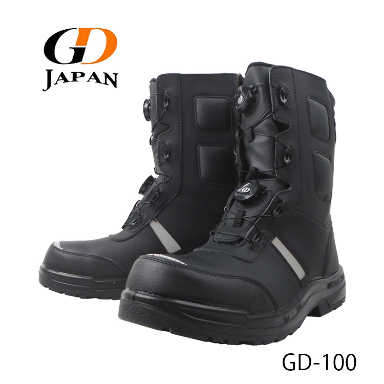セーフティーシューズ GD 半長靴 ダイヤル式 軽量 反射材 樹脂先芯 フィット感 gdgd-100 取り寄せ｜workuneven