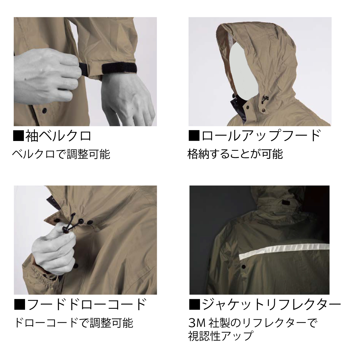 合羽 上下セット バックワイド レインスーツ リュック 通勤 通学