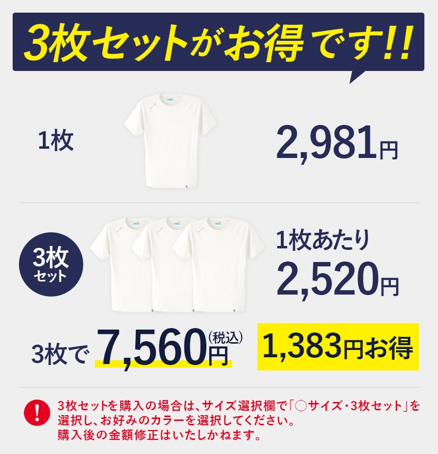 3枚セット 作業服 作業着 COOLCORE(R) クールコア(R) Tシャツ 無地 ドライ 半袖 クールインナー 0043 メンズ ストレッチ 冷感素材 吸汗速乾 ゆったりめ 春夏用 | Asahicho | 01