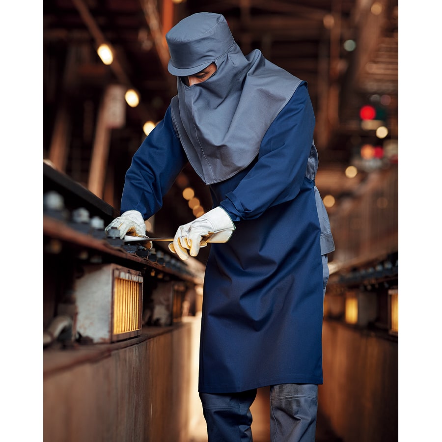 Asahicho 作業服 作業着 難燃エプロン 3505 通年 メンズ 春夏