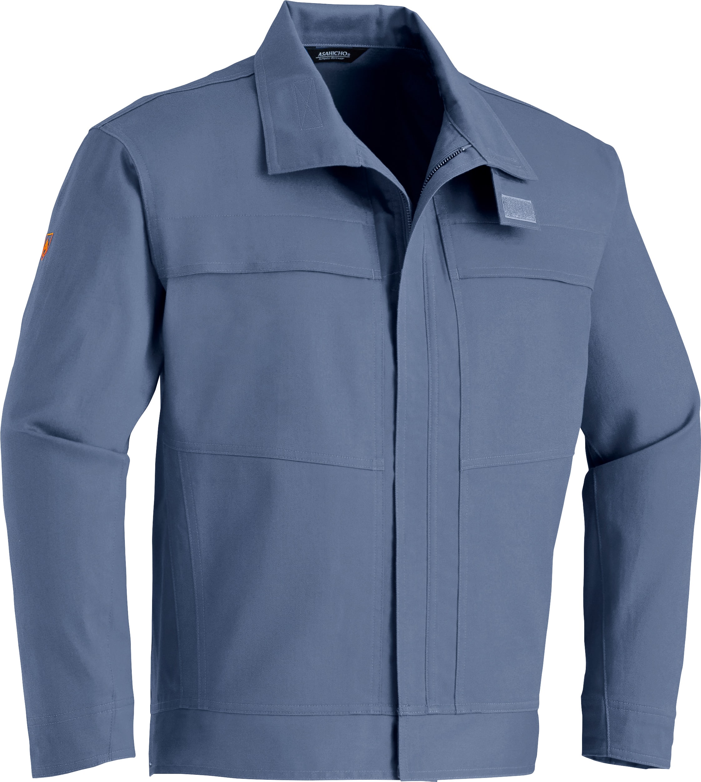 作業服 作業着 難燃ブルゾン ファスナータイプ 3512 春夏用 メンズ 鋳造 溶接 耐熱 耐炎 防護服JIS規格 ISO規格適合 | Asahicho | 03