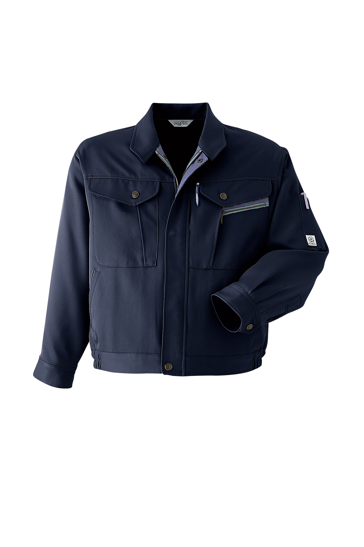 Asahicho 作業服 作業着 長袖ブルゾン E600 秋冬用 裏綿 ジャンパー