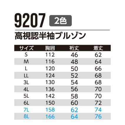 空調服 作業服 7.2Vスターターキット 高視認半袖ブルゾン 蛍光 SK24011 5点セット 防水ファン 雨 9207 春 夏 S〜8L 帯電防止素材｜workwearlab｜09