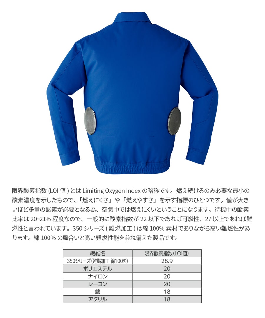 Asahicho 空調服フルセット 空調服 ファン付ウェア 難燃長袖ブルゾン