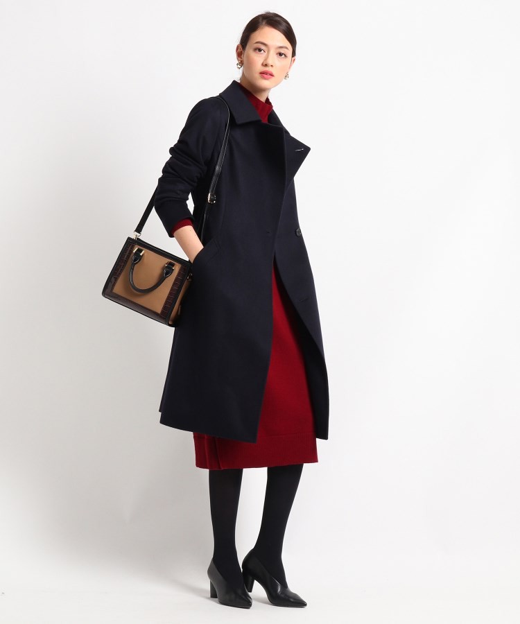 INDIVI 公式 V.A.I(インディヴィ バイ)カシミヤステンカラーコート