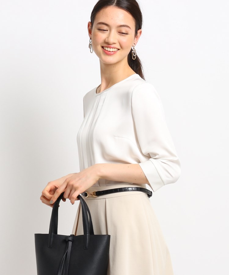 再入荷 INDIVI(インディヴィ)サテンピンタックブラウス WORLD ONLINE STORE (株)ワールド - 通販 - PayPayモール お得送料無料