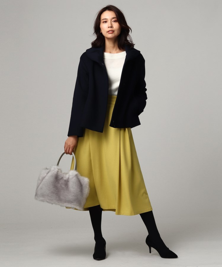 美品✳︎アンタイトル メルトンビッグカラーショートコート ショール