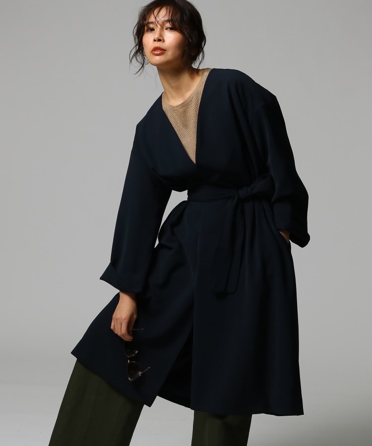 豊富な格安 UNTITLED WORLD ONLINE STORE (株)ワールド - 通販 - PayPayモール essential clue(アンタイトル エッセンシャルクルー)エスプリツイル ガウンコート 限定SALE低価