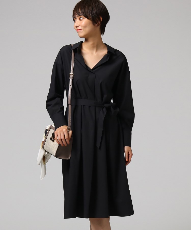 ざわりで Untitled アンタイトル ストレッチタイプライターシャツワンピース 株 ワールド 通販 Paypayモール World Online