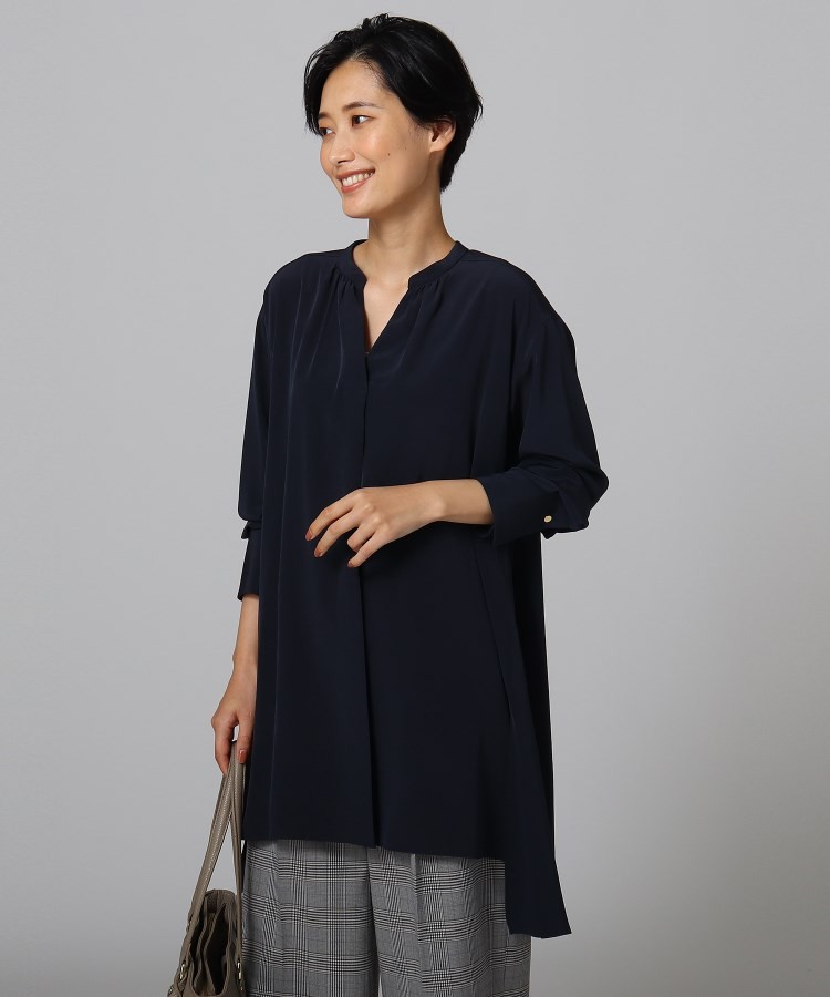 デザイン UNTITLED(アンタイトル)パウダリーストレッチ チュニックブラウス WORLD ONLINE STORE (株)ワールド - 通販 - PayPayモール りにギャザ