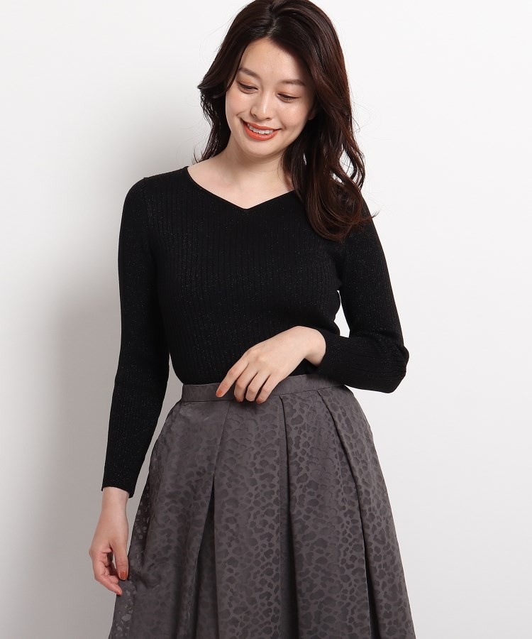 超特価激安 COUP DE CHANCE(クードシャンス)ラメ混Vネックリブニット WORLD ONLINE STORE (株)ワールド - 通販 - PayPayモール 限定セール