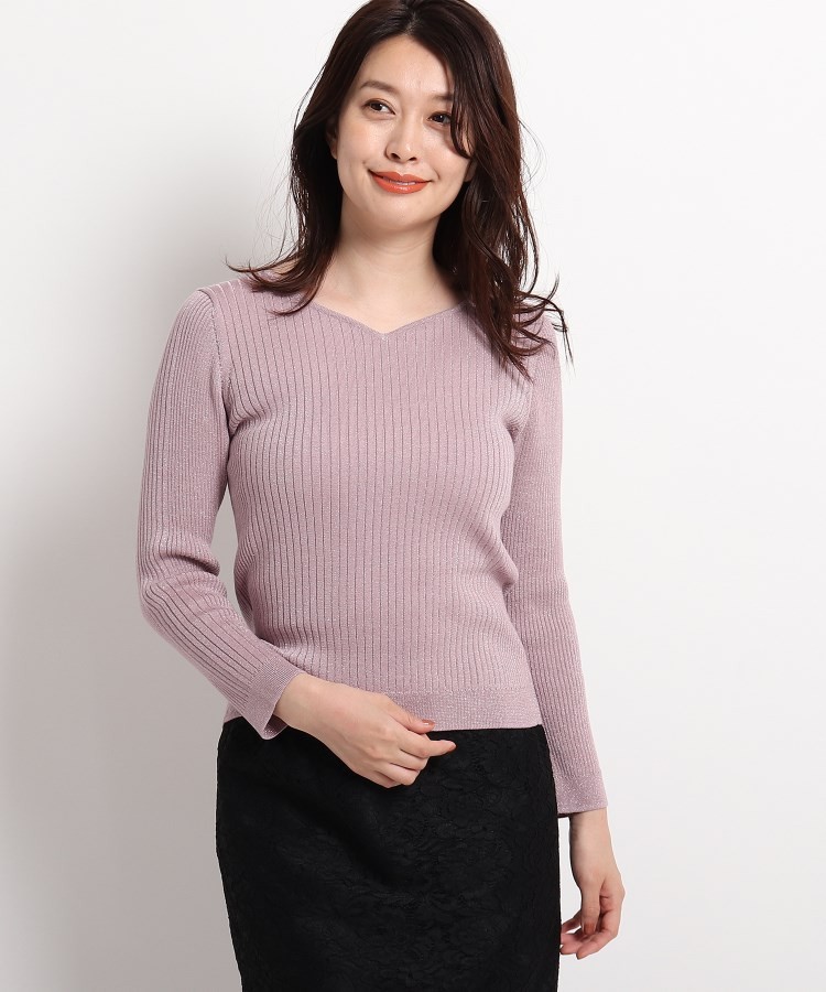 超特価激安 COUP DE CHANCE(クードシャンス)ラメ混Vネックリブニット WORLD ONLINE STORE (株)ワールド - 通販 - PayPayモール 限定セール