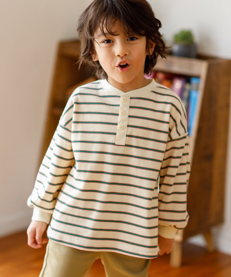 The Shop Tk Kids ザ ショップ ティーケー キッズ 100 140 伸縮性 やわらかい マルチボーダーワッフルプ Cafwp2eu0j 子ども服 シューズ Dacflex Com