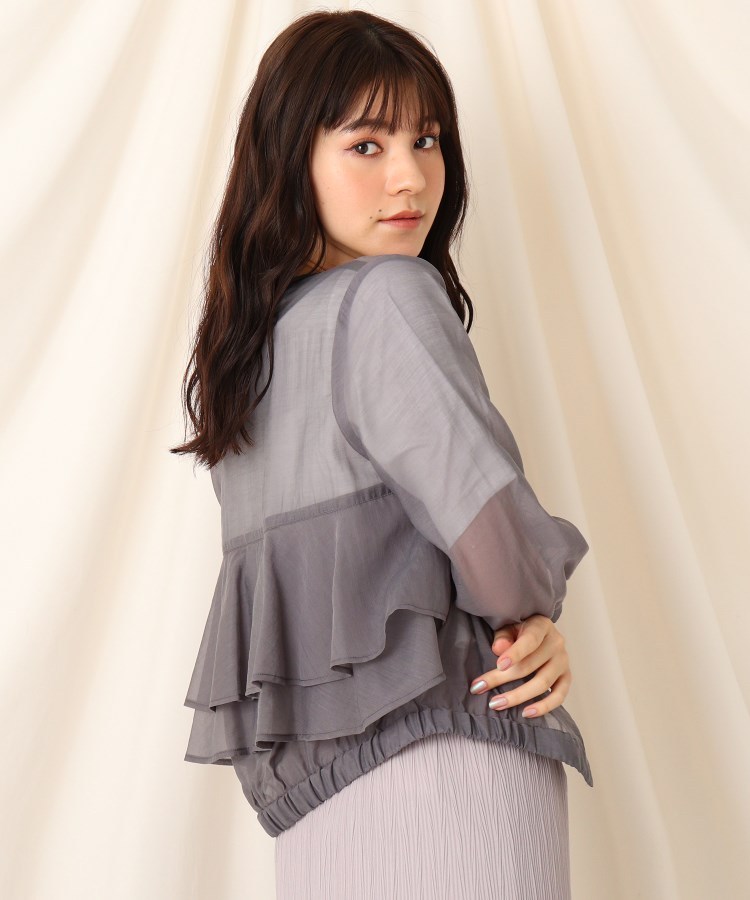 国産爆買い Couture 株 ワールド 通販 Paypayモール Brooch クチュールブローチ シアーバックフリルブルゾン World Online Store 新品日本製 Vanderschooten Com