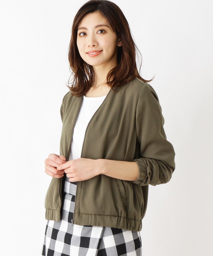 HusHusH(Ladies)(ハッシュアッシュ(レディース))通販|ショート丈ブルゾン(オリーブグリーン(026))