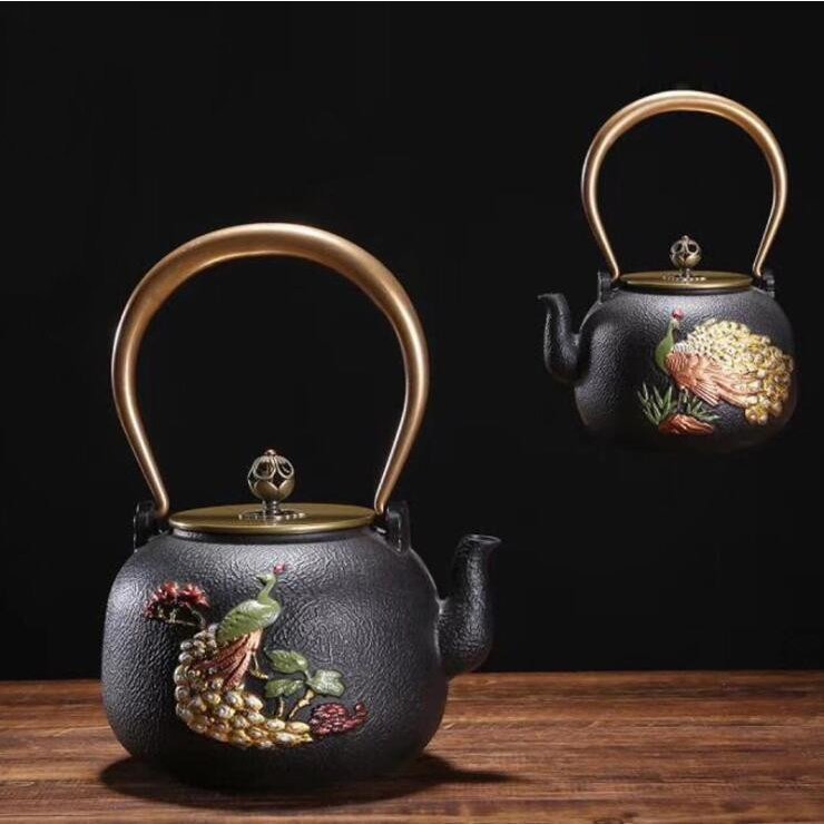 日本限定モデル】職人手作り 新品 鋳鉄 茶道具 やかん 茶壺 煮茶壷 鉄