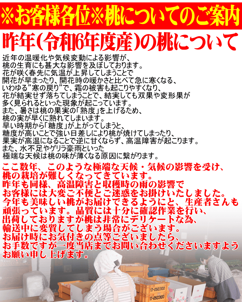 昨今の桃