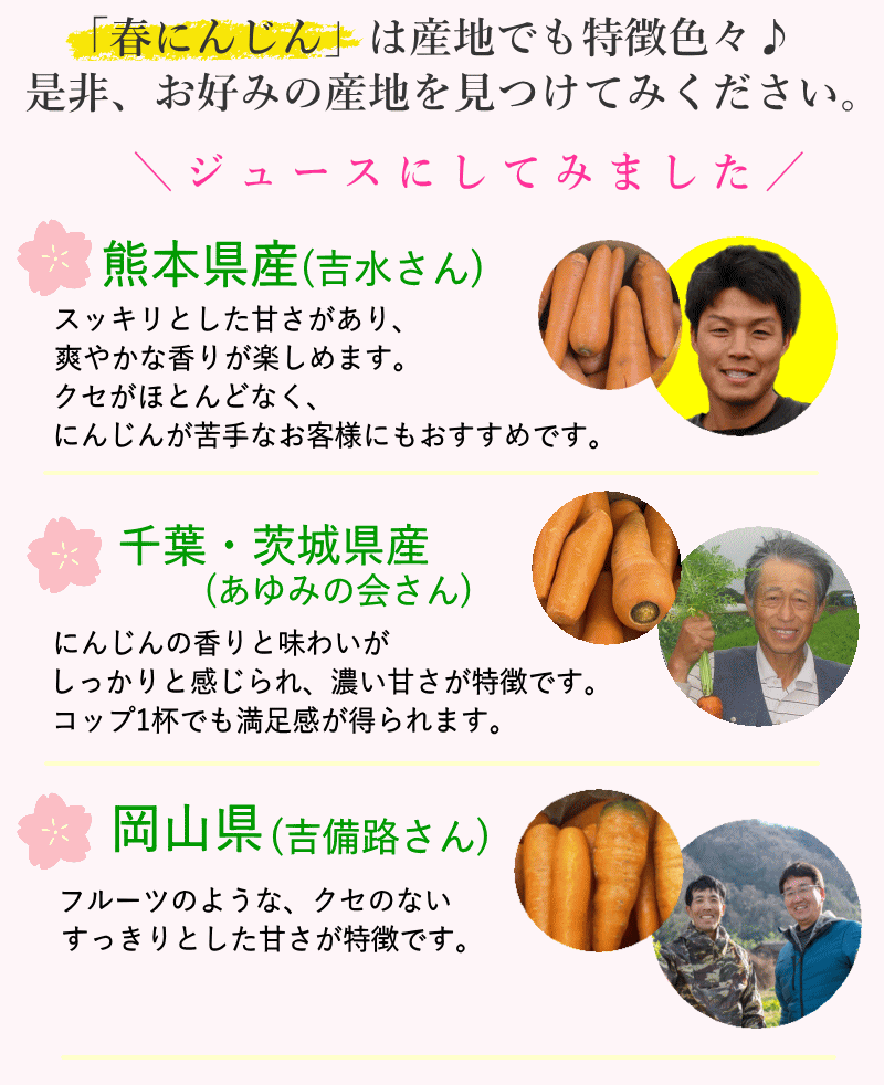 春にんじんの特徴