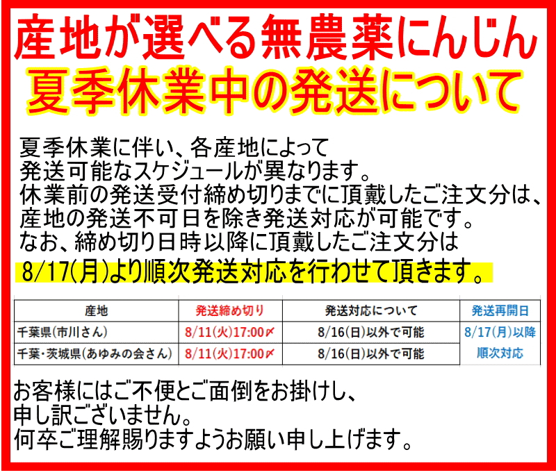 夏季休業日