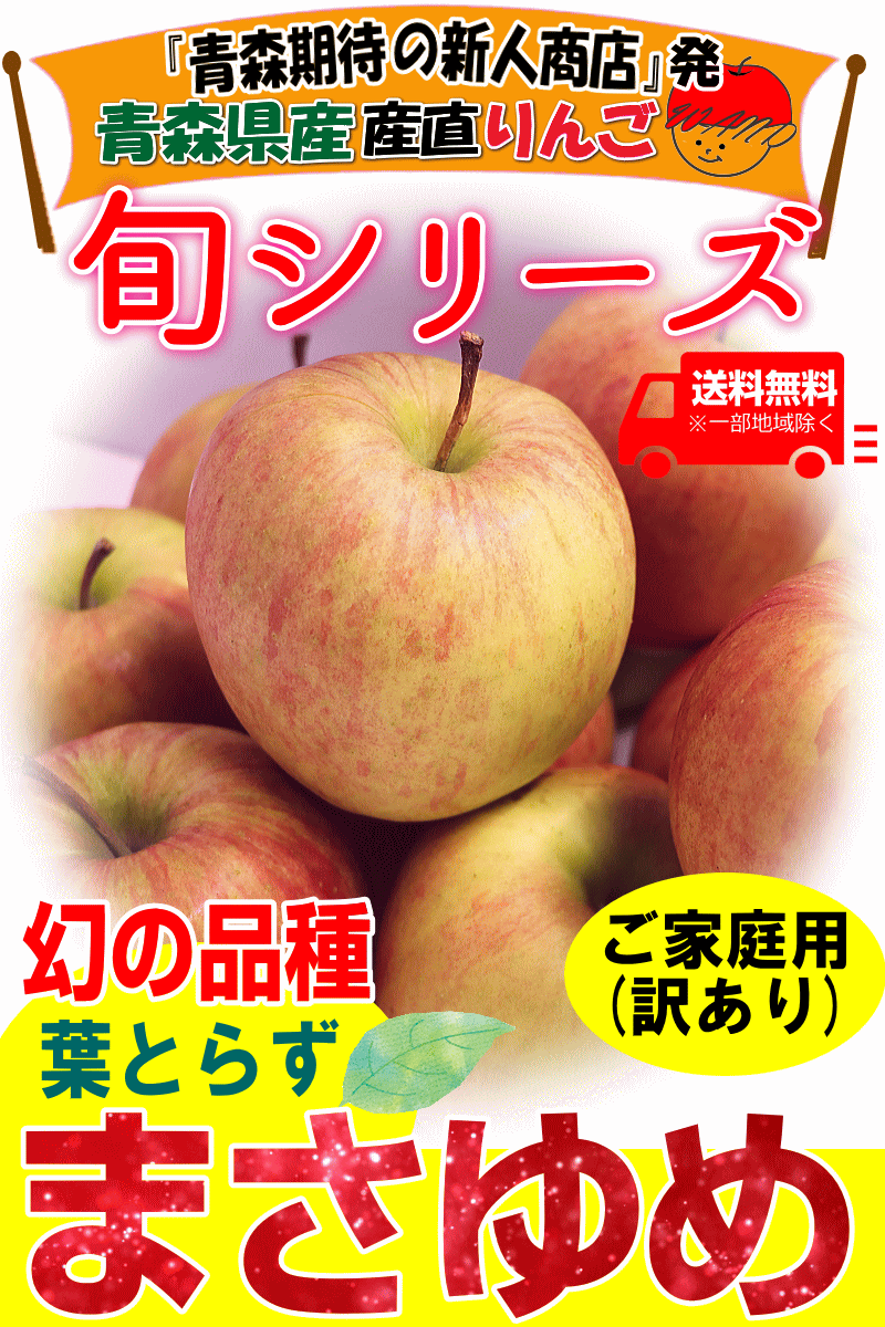 家庭用青森県産りんごまさゆめ3キロ箱