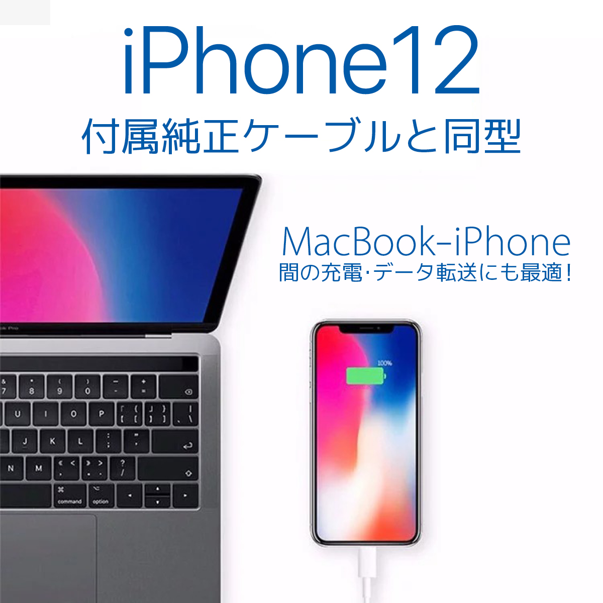 MacBook iPhone 間の充電 データ転送 に最適