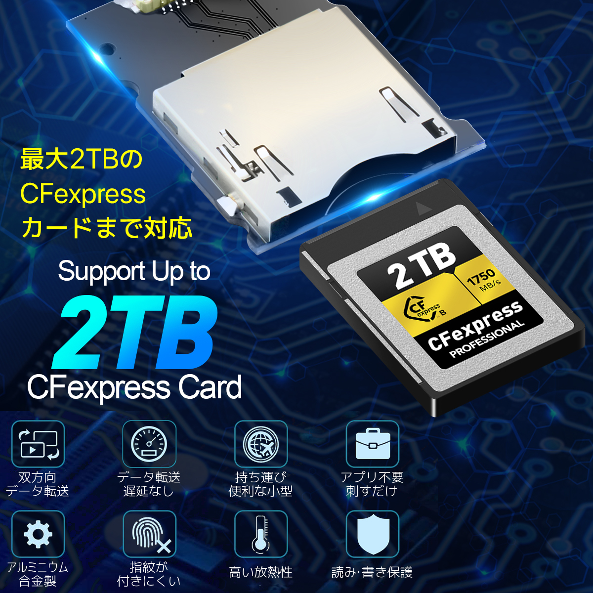 CFexpress type b カードリーダー 60日保証 TypeB 128gb カード 512gb