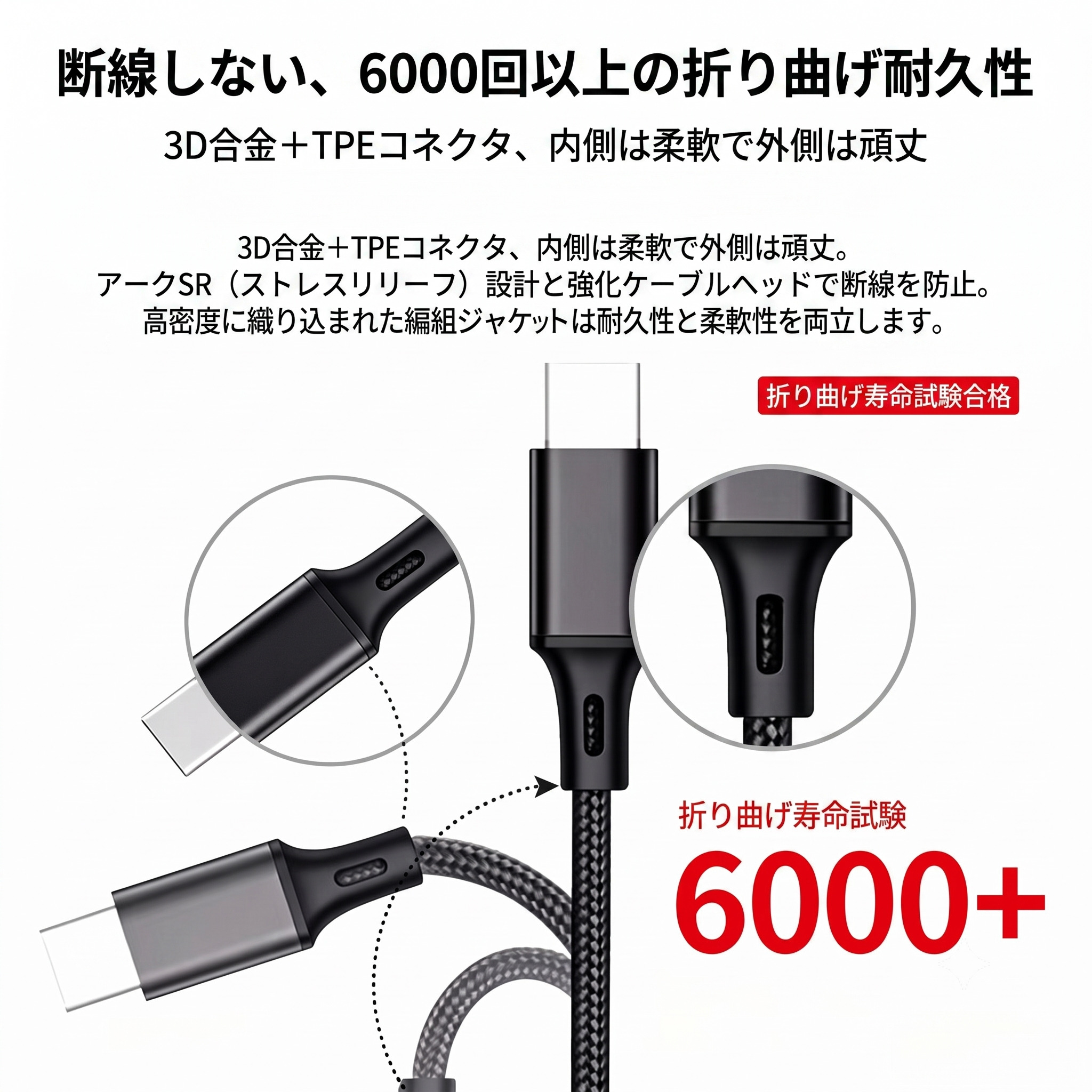 リニューアル】タイプC ケーブル 3in2 スマホ 充電ケーブル iPhone 17