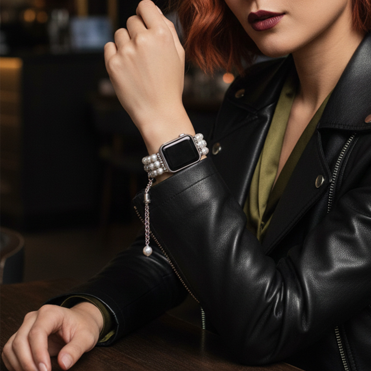 AppleWatchバンド 11/10/9/8 フォーマル 42mm 40mm 38mm 女性 パールブレスレット ラインストーン チェーン AppleWatch レディース | ブランド登録なし | 04