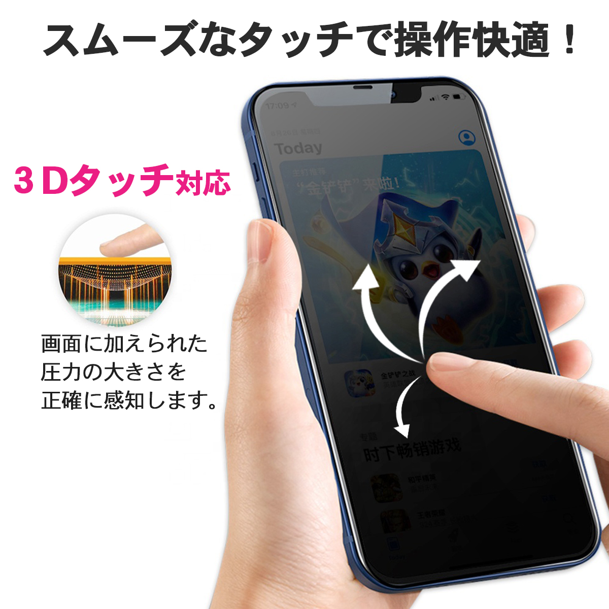 フレームの厚みが画面とレンズを守る