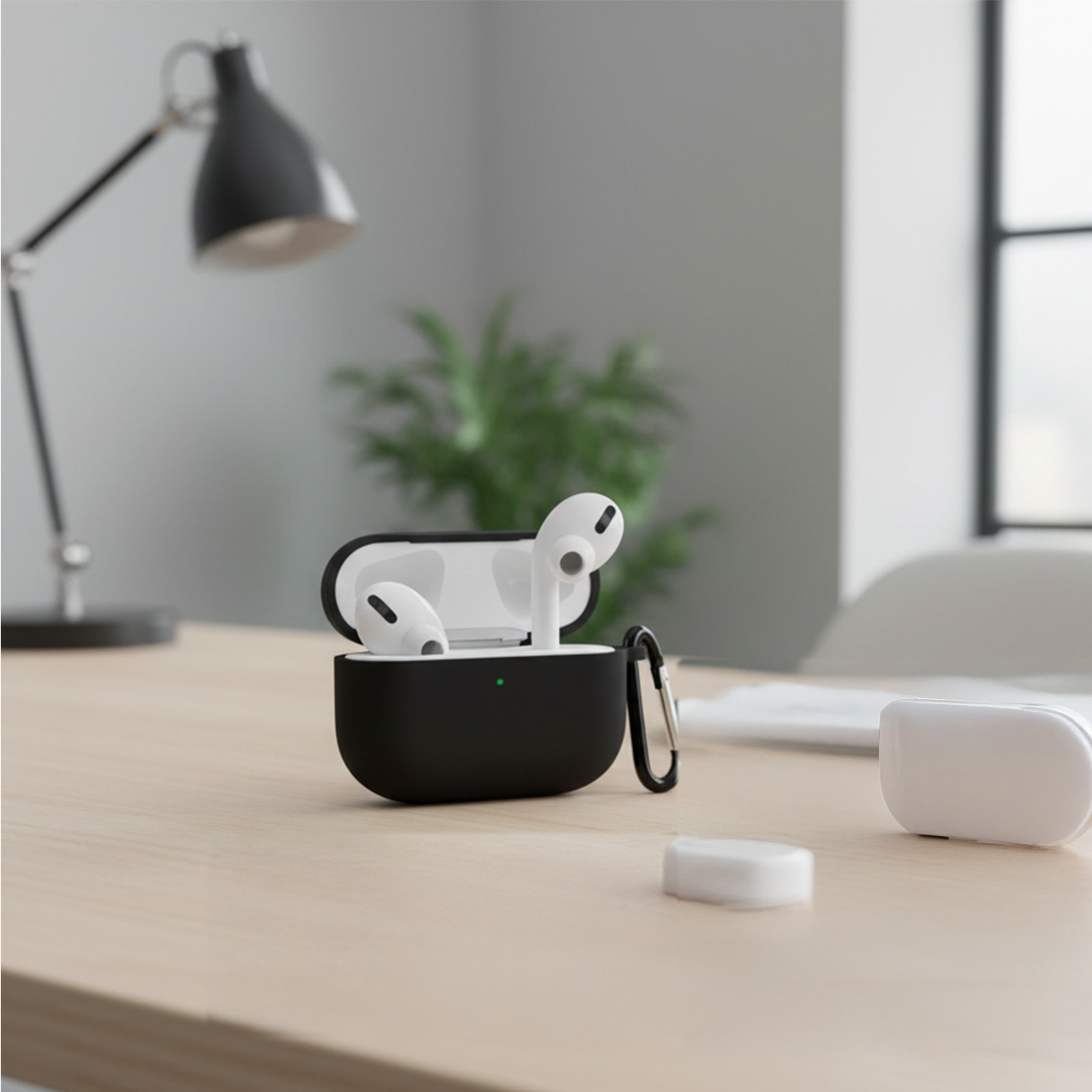 AirPods Pro 2 3 ケース 6点セット カルビナ シリコンカバー ワイヤレス充電対応 ストラップ ブルー ホワイト ブラック | ブランド登録なし | 13