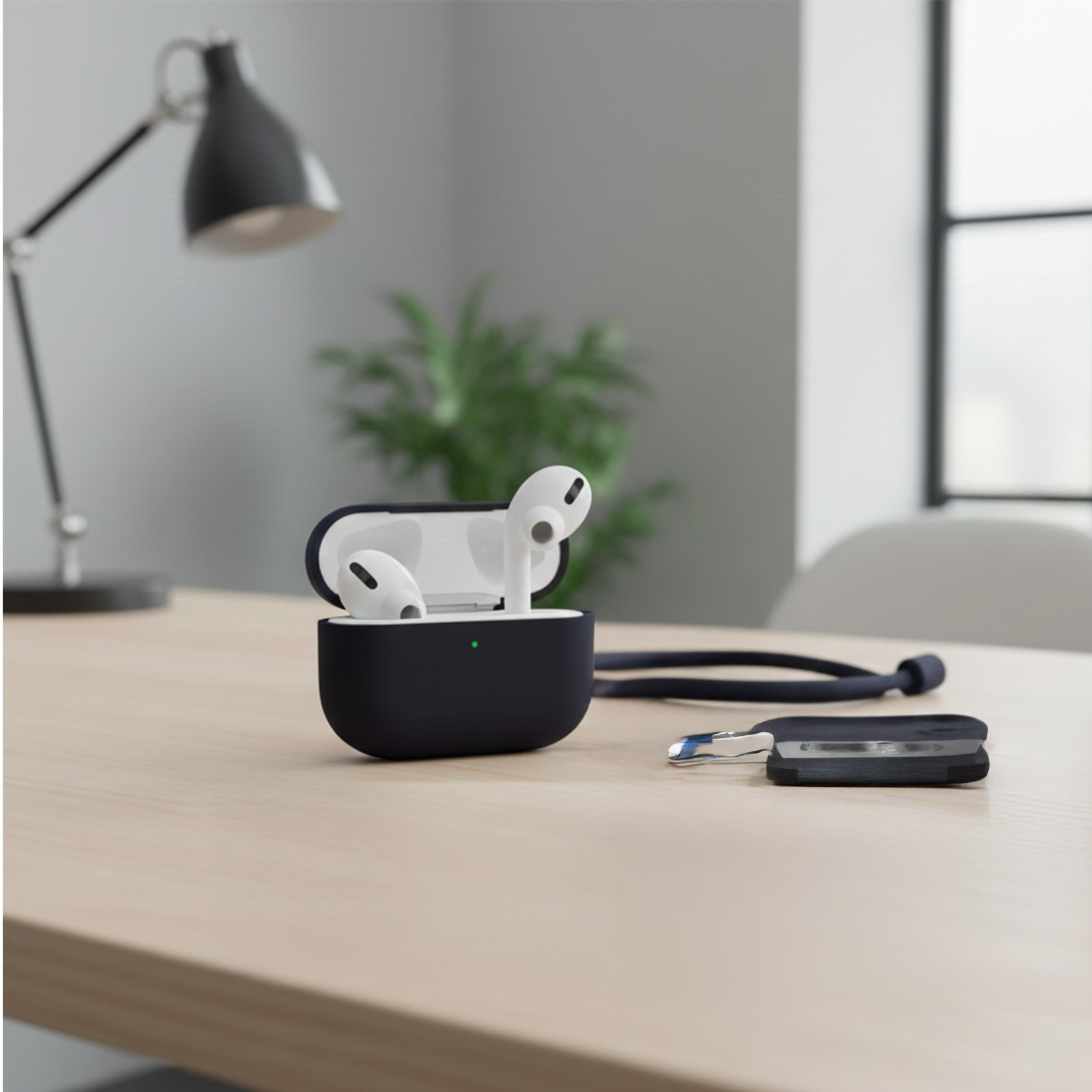 AirPods Pro 2 3 ケース 6点セット カルビナ シリコンカバー ワイヤレス充電対応 ストラップ ブルー ホワイト ブラック | ブランド登録なし | 14