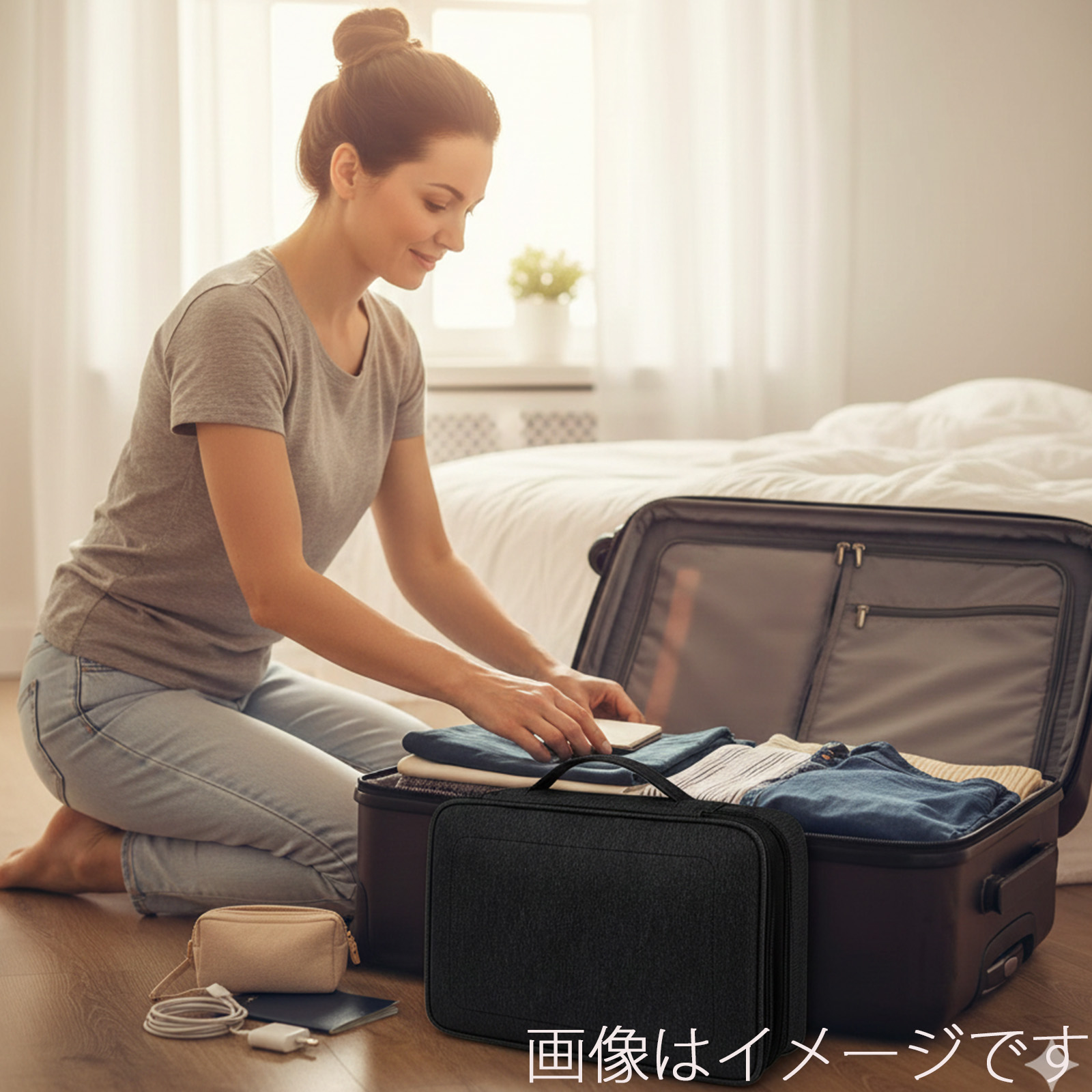 モバイルバッテリー ケース ピタッと密着収納 ガジェットケース 防水 軽量 大容量 素材 / 充電ケーブル / ACアダプタ / マウス / SDカード | ブランド登録なし | 16